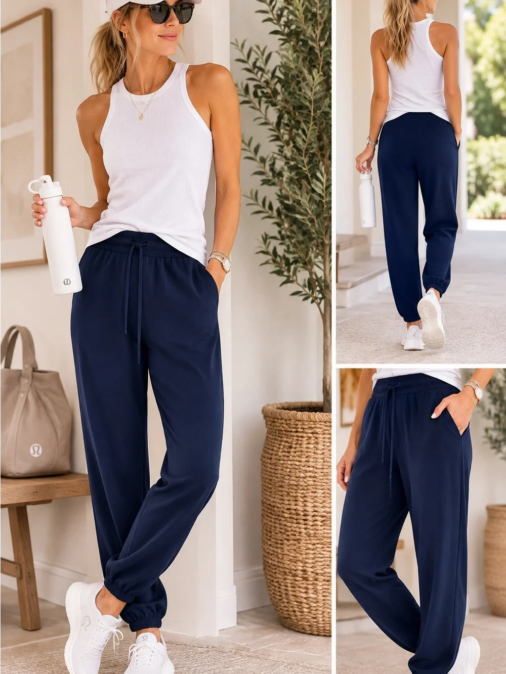 lululemon athletica Navy Drawstring Track Joggers